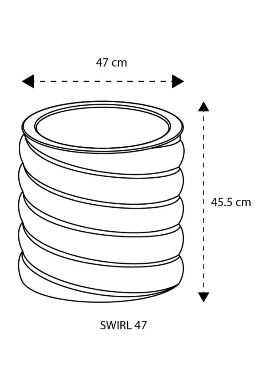 Bloempot Elho Swirl 47cm Linnen Wit