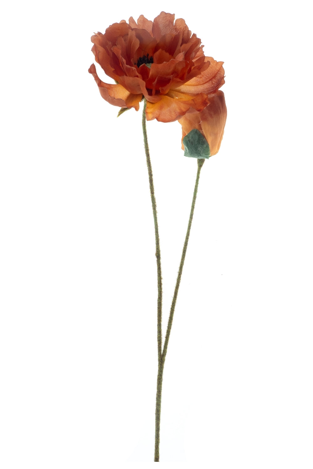 Kunst Klaproos Bruin 73cm