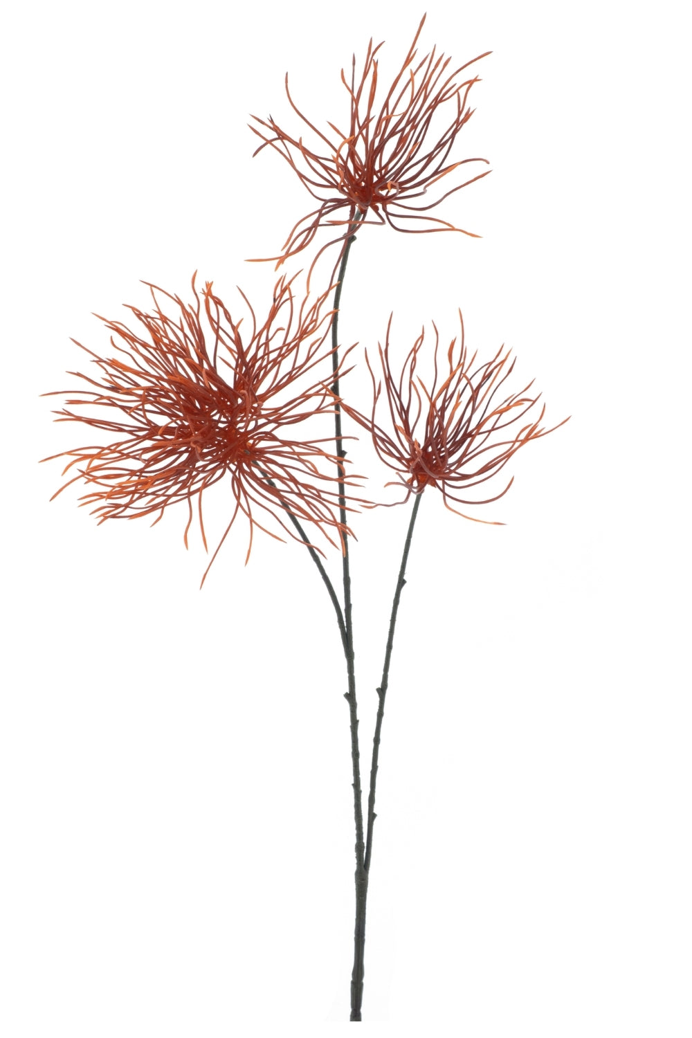 Wilde bloem kunsttak oranje 94 cm