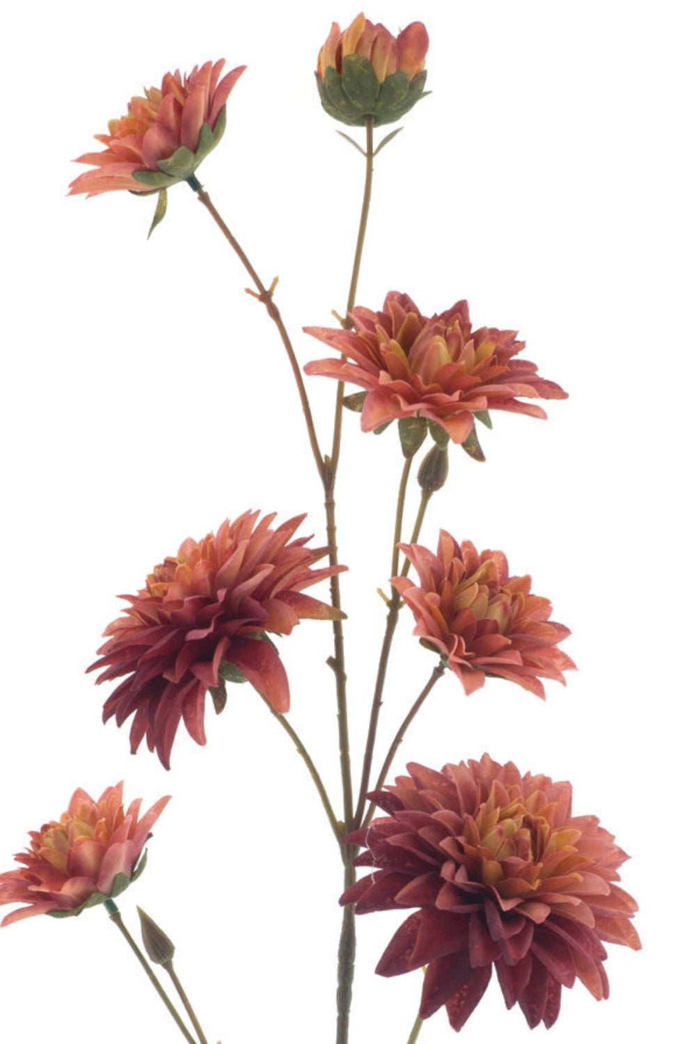 Dahlia kunstbloem Perzik 96cm