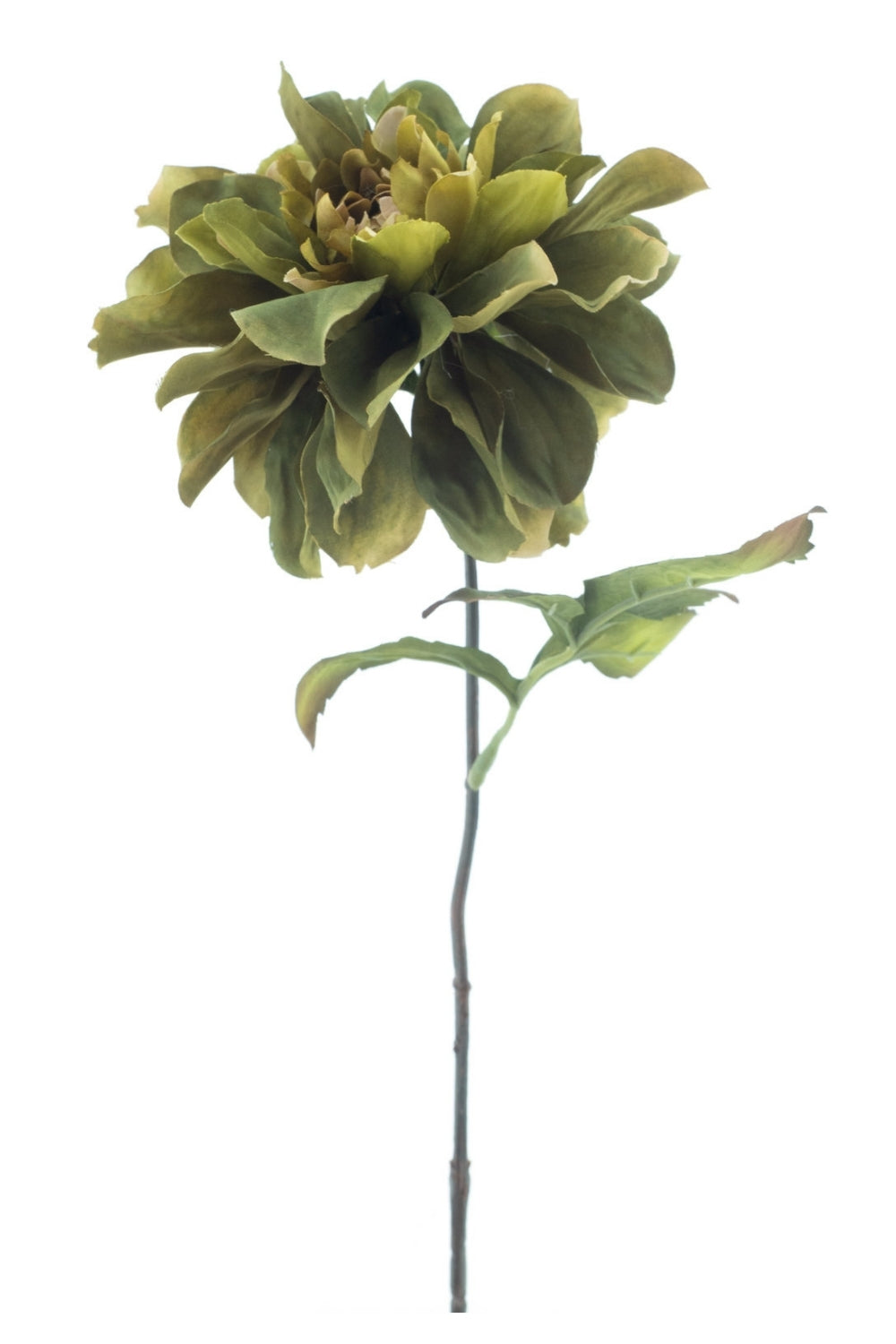 Dahlia kunstbloem Groen 54cm