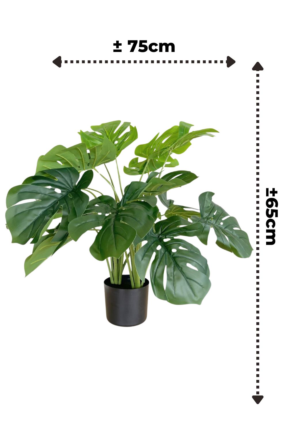 afmetingen monstera kunstplant 65cm