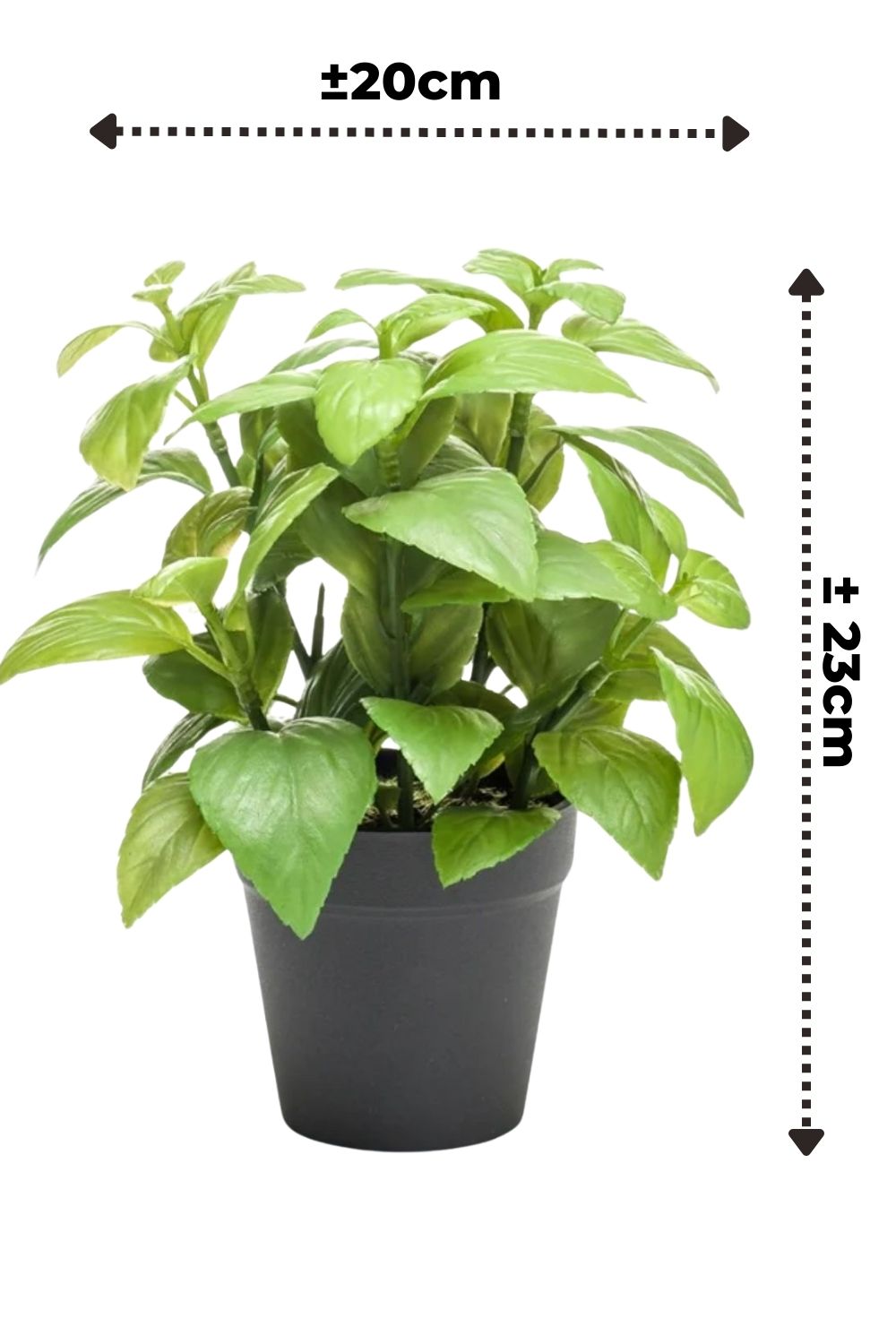 afmetingen basilicum kunstplant 23cm