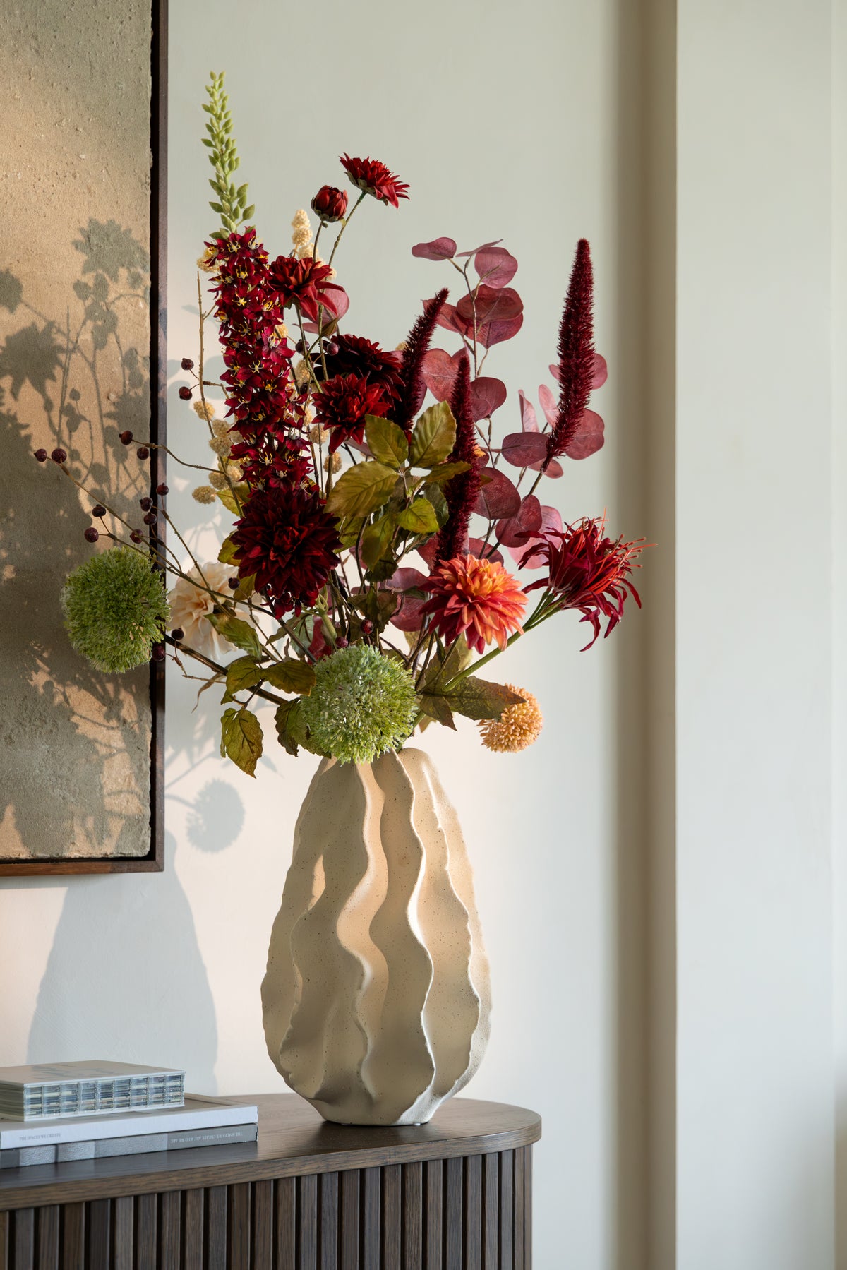 Kunstboeket Burgundy Bliss