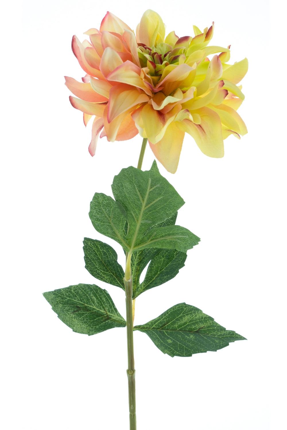 Dahlia Kunstbloem 64cm Groen/Roze