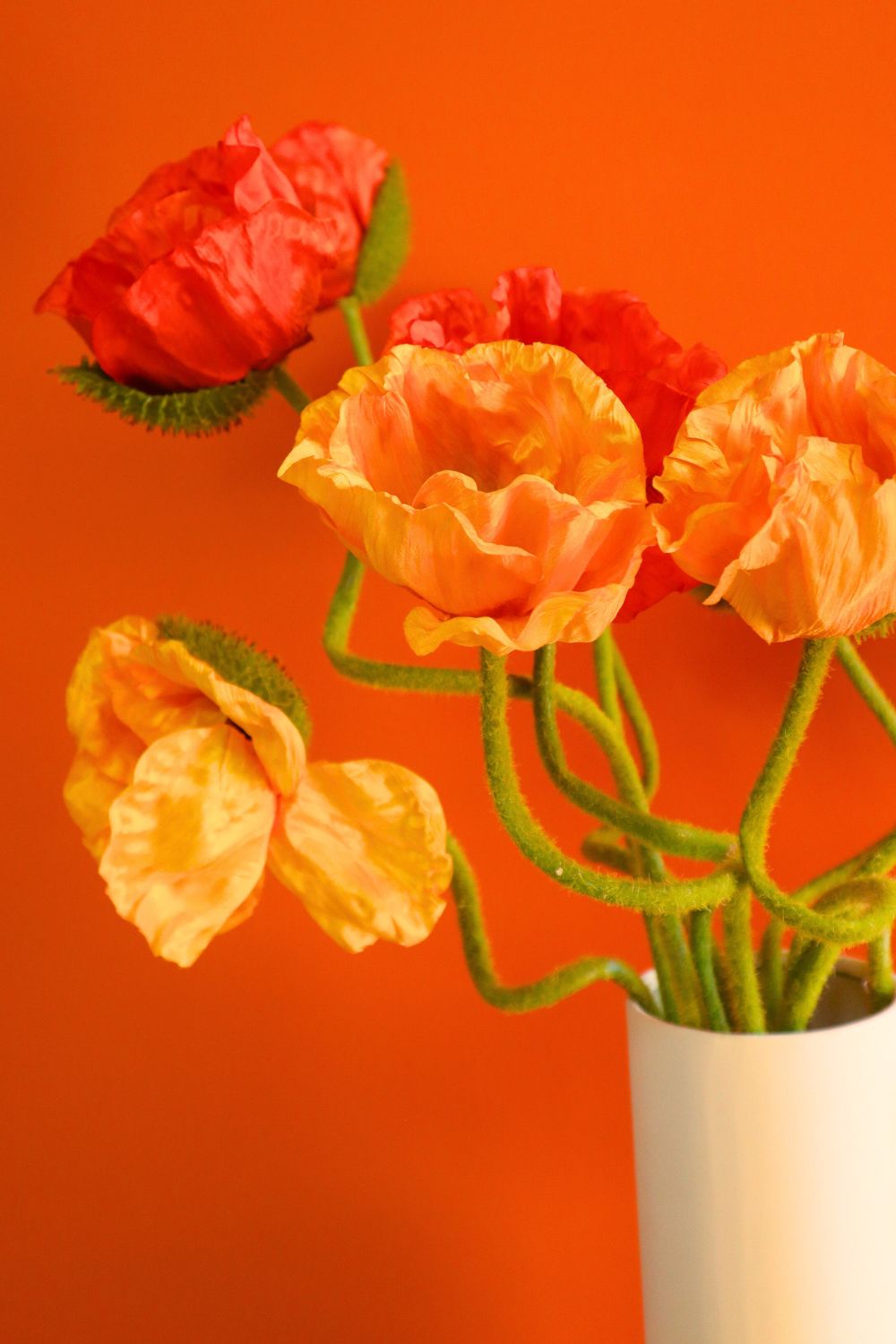 Papaver Kunstbloem Geel 70cm