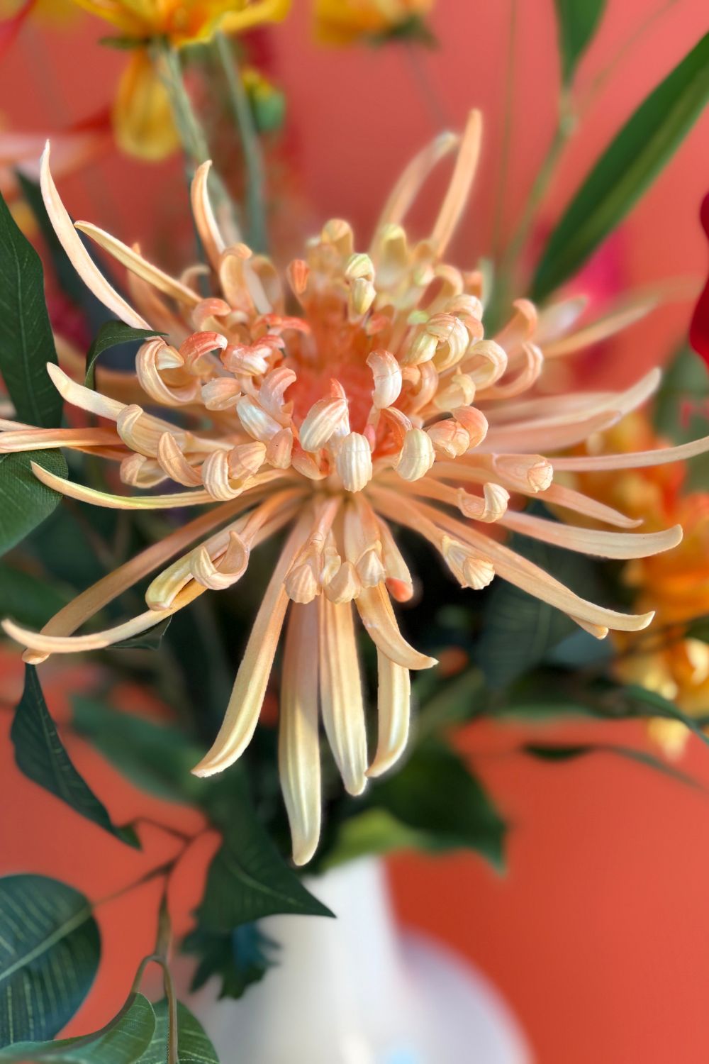 Chrysant Monaco Kunstbloem 68cm Perzik