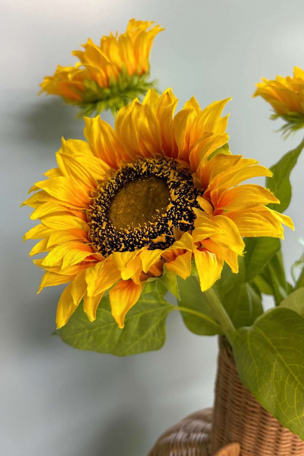 detailshot kunstboeket Golden Glow