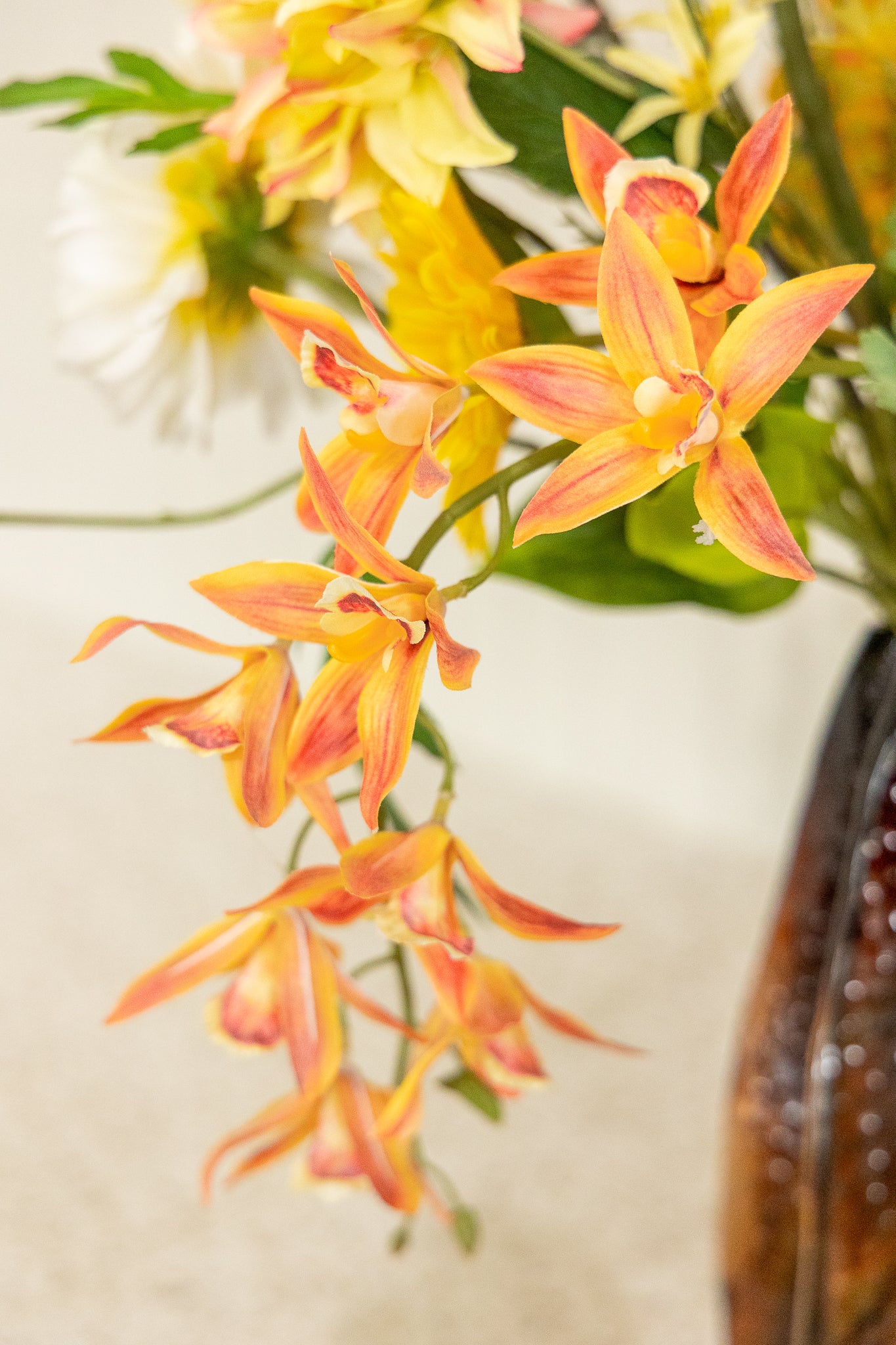 Kunstboeket Orange Oasis