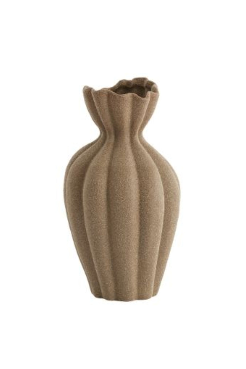 Vaas Sillian 19x35,5cm Keramiek mat bruin