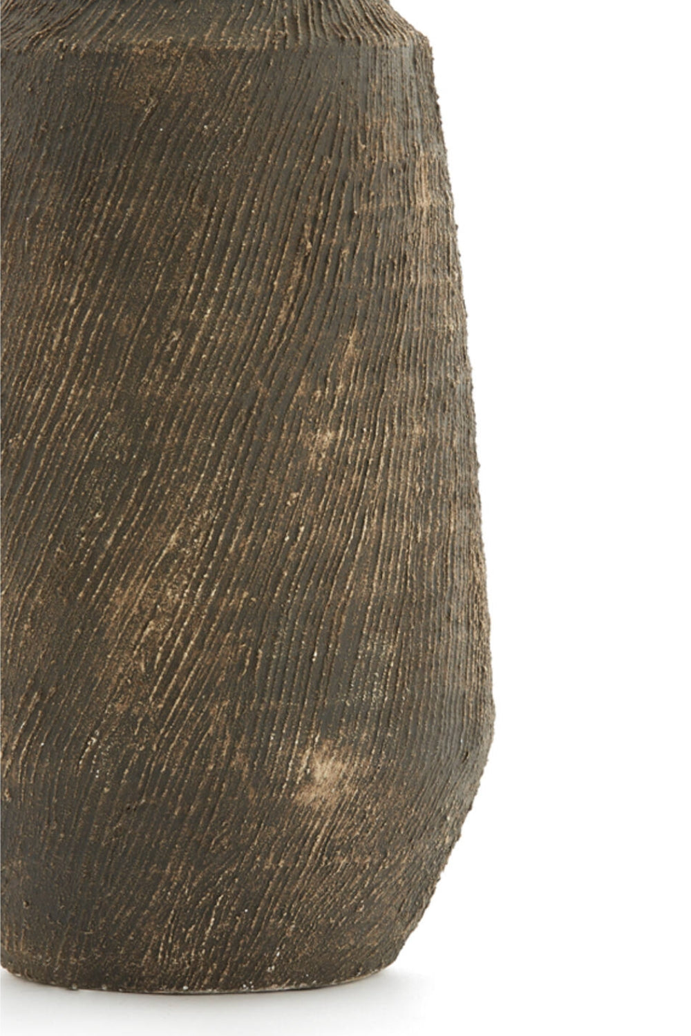 Vaas Kidira 18,5x38cm Keramiek Donkerbruin