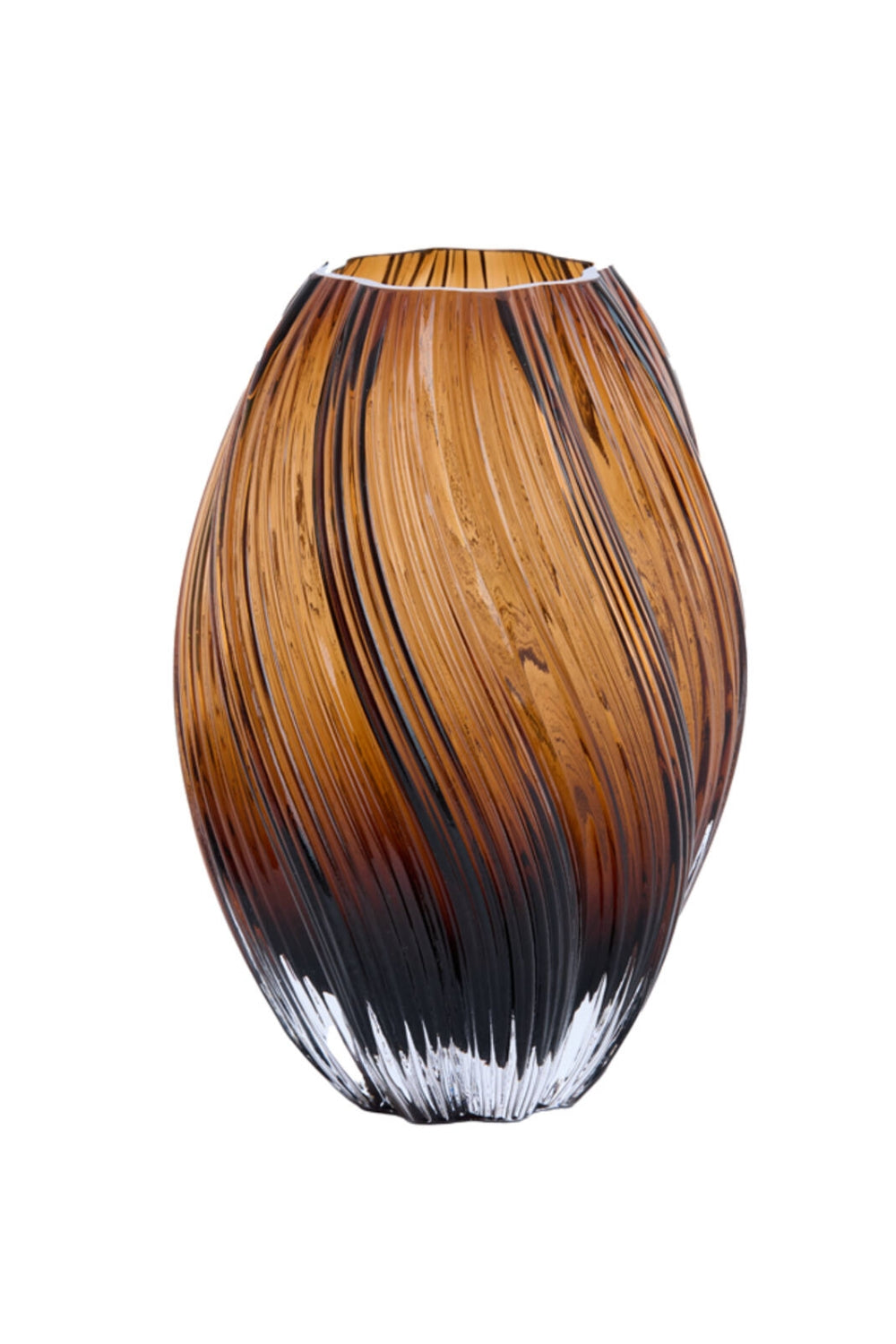 Vaas Zenia 18,5x27cm Glas Donkerbruin