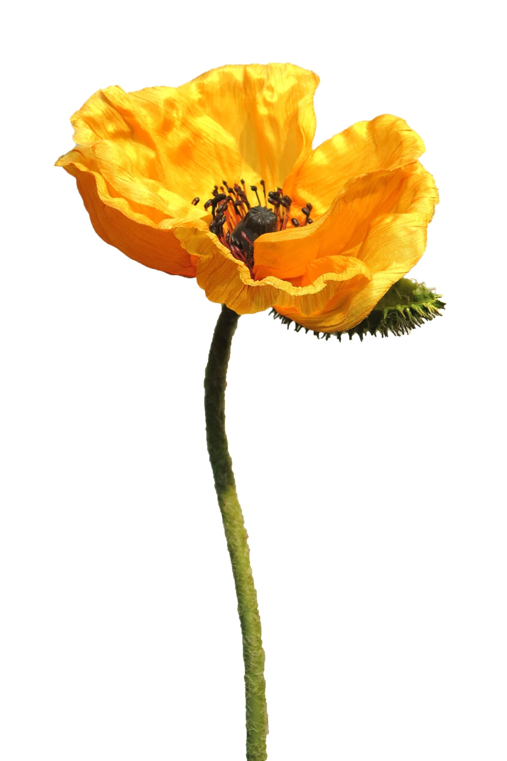 Papaver Kunstbloem Geel 70cm