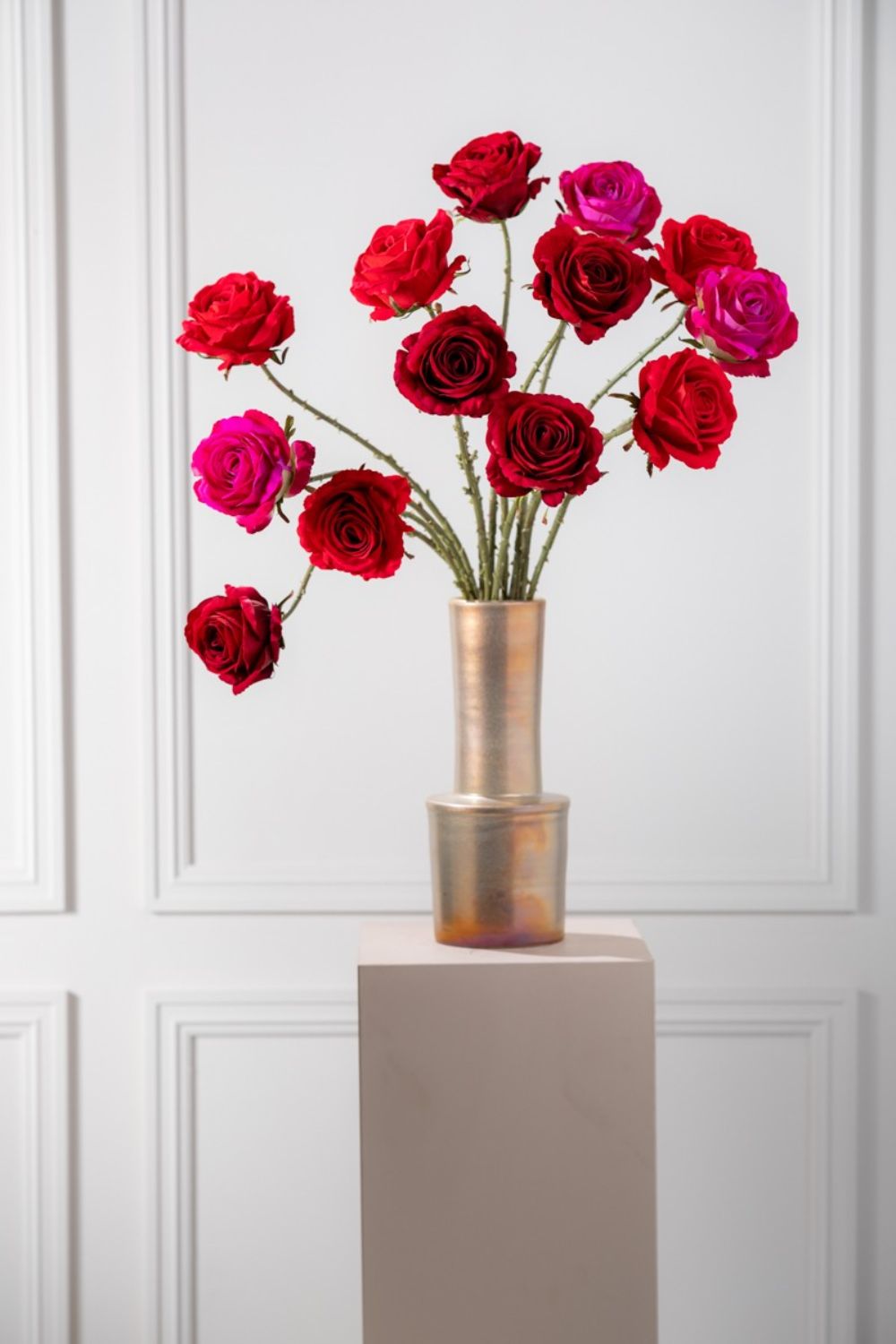 Roos Kunstbloem 64cm Rood