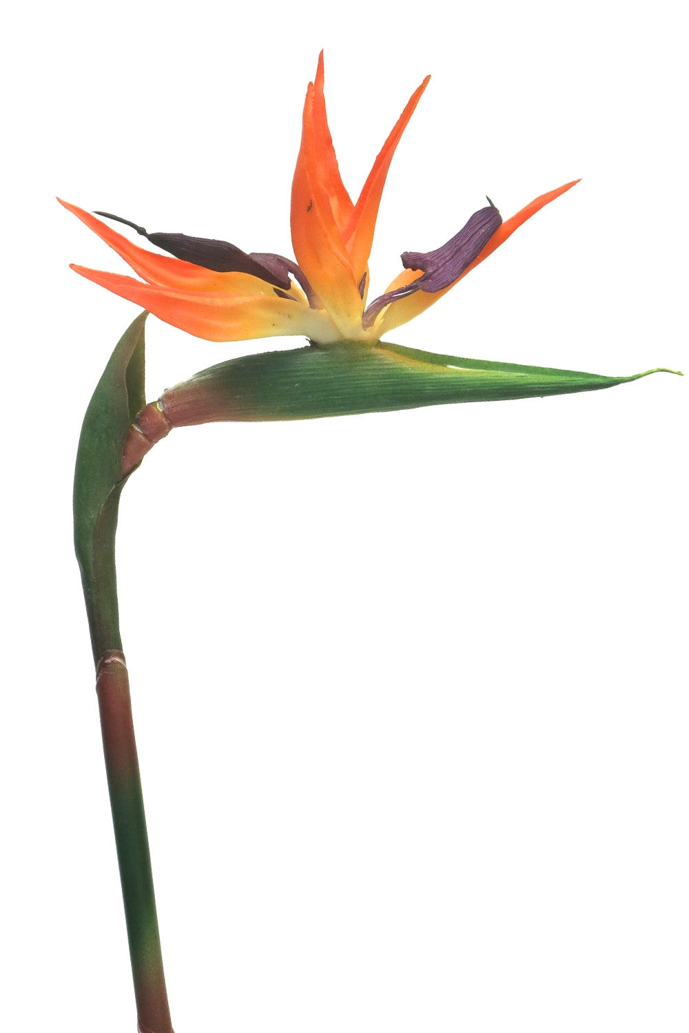 Strelitzia kunstbloem 84cm oranje