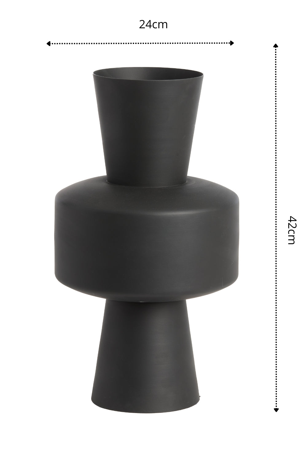 Vaas Novali 42x24cm Zwart