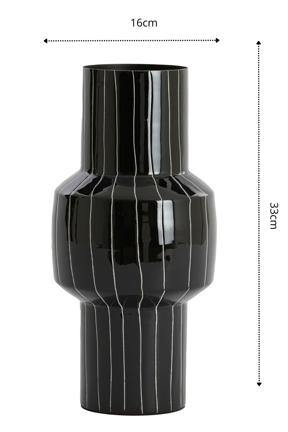 Vaas Senuma 33x16cm Zwart