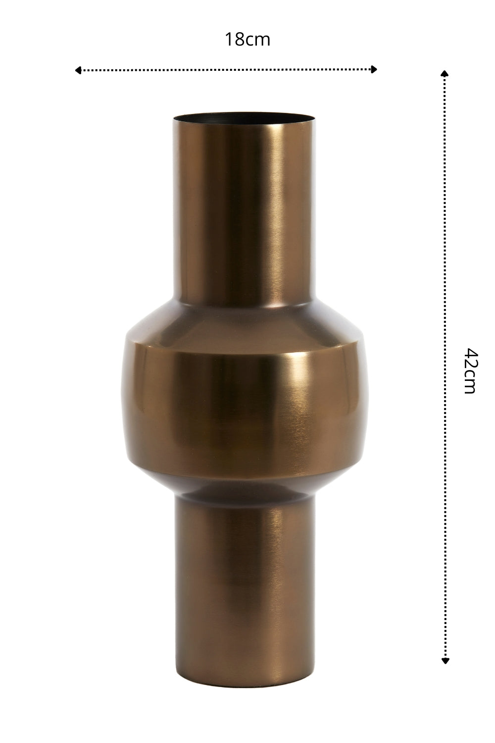 Vaas Senuma 42x18cm Zwart Nikkel