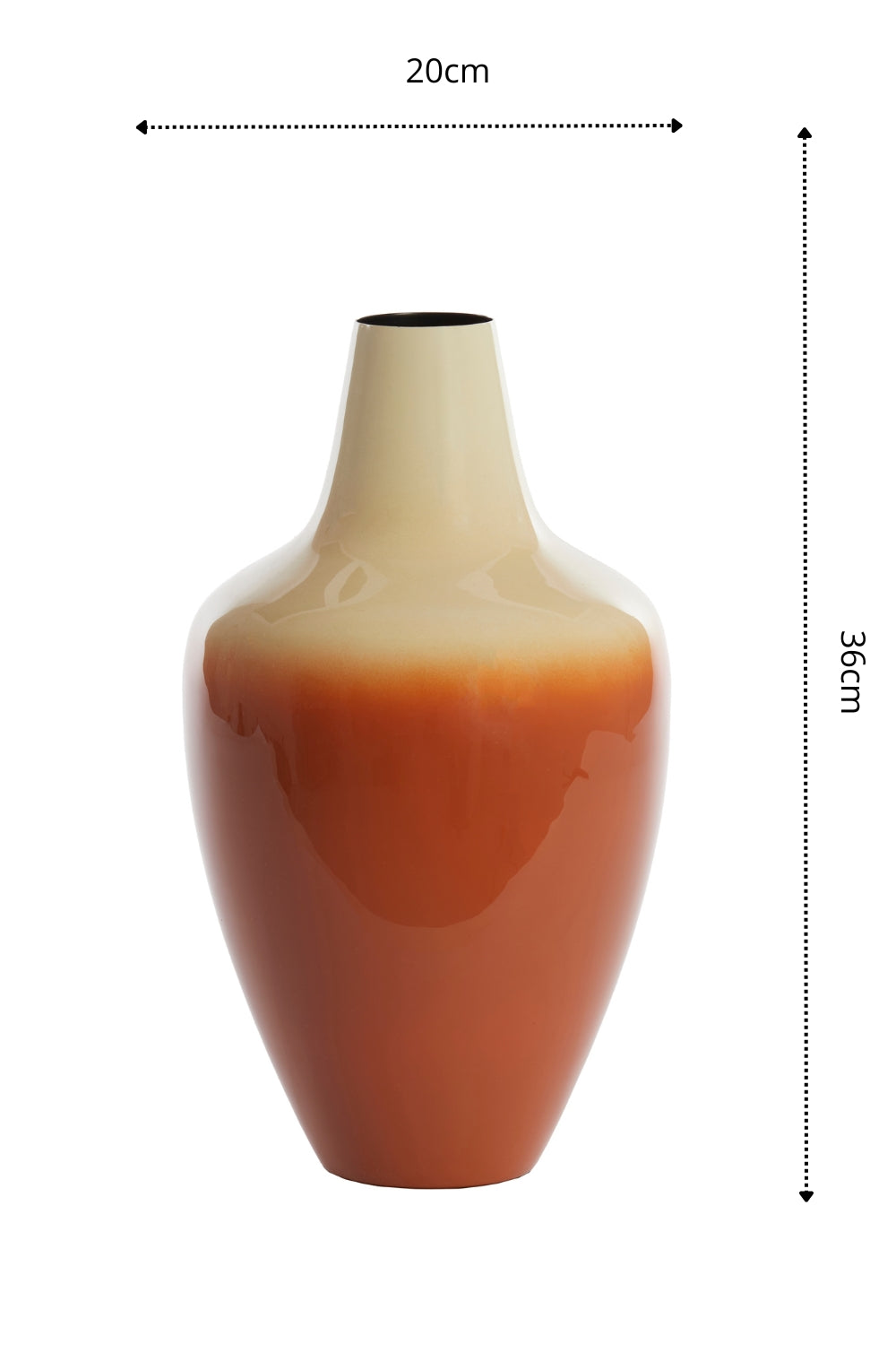 Vaas Velho 36x20cm Oranje