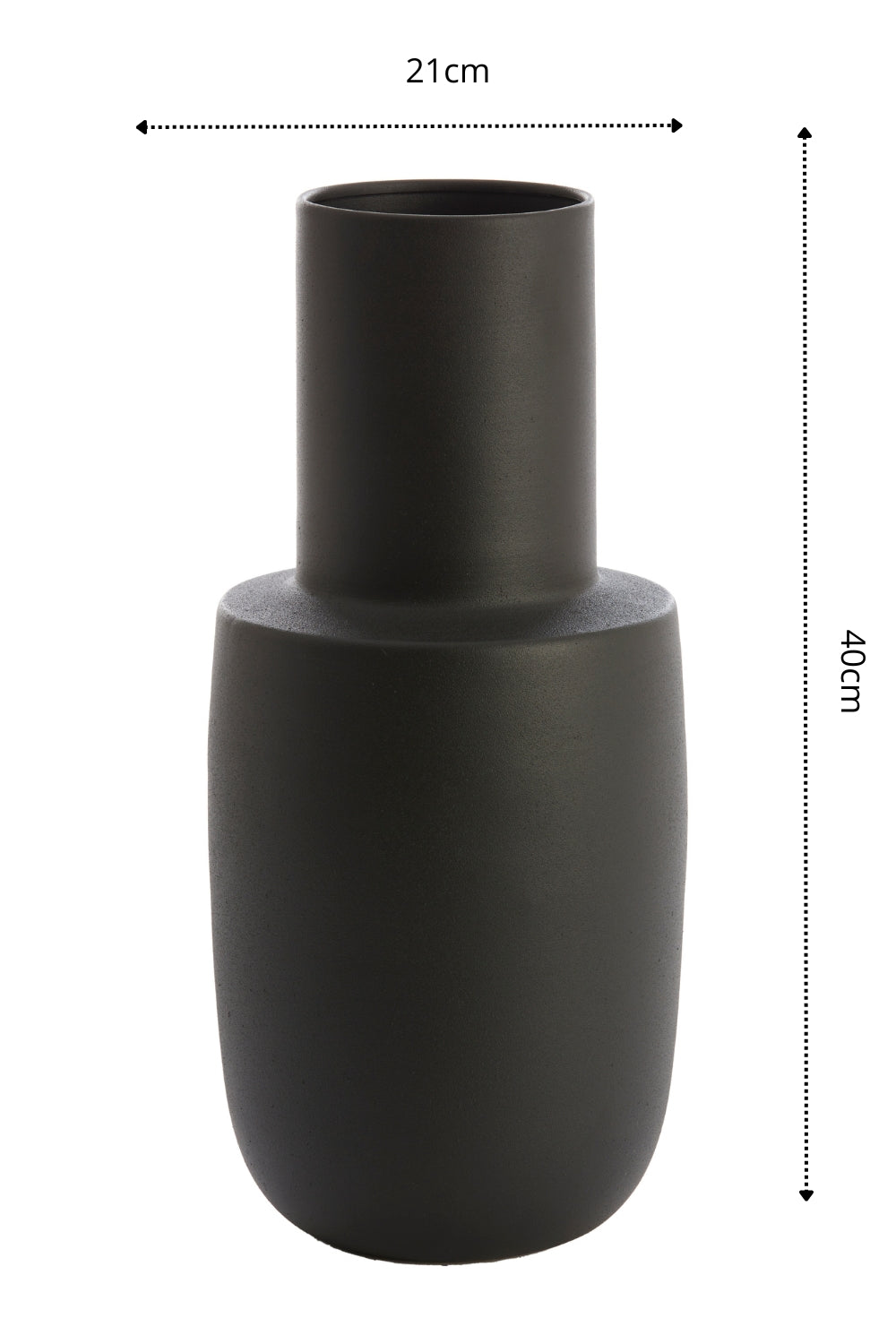 Vaas Datuh 40x21cm Zwart