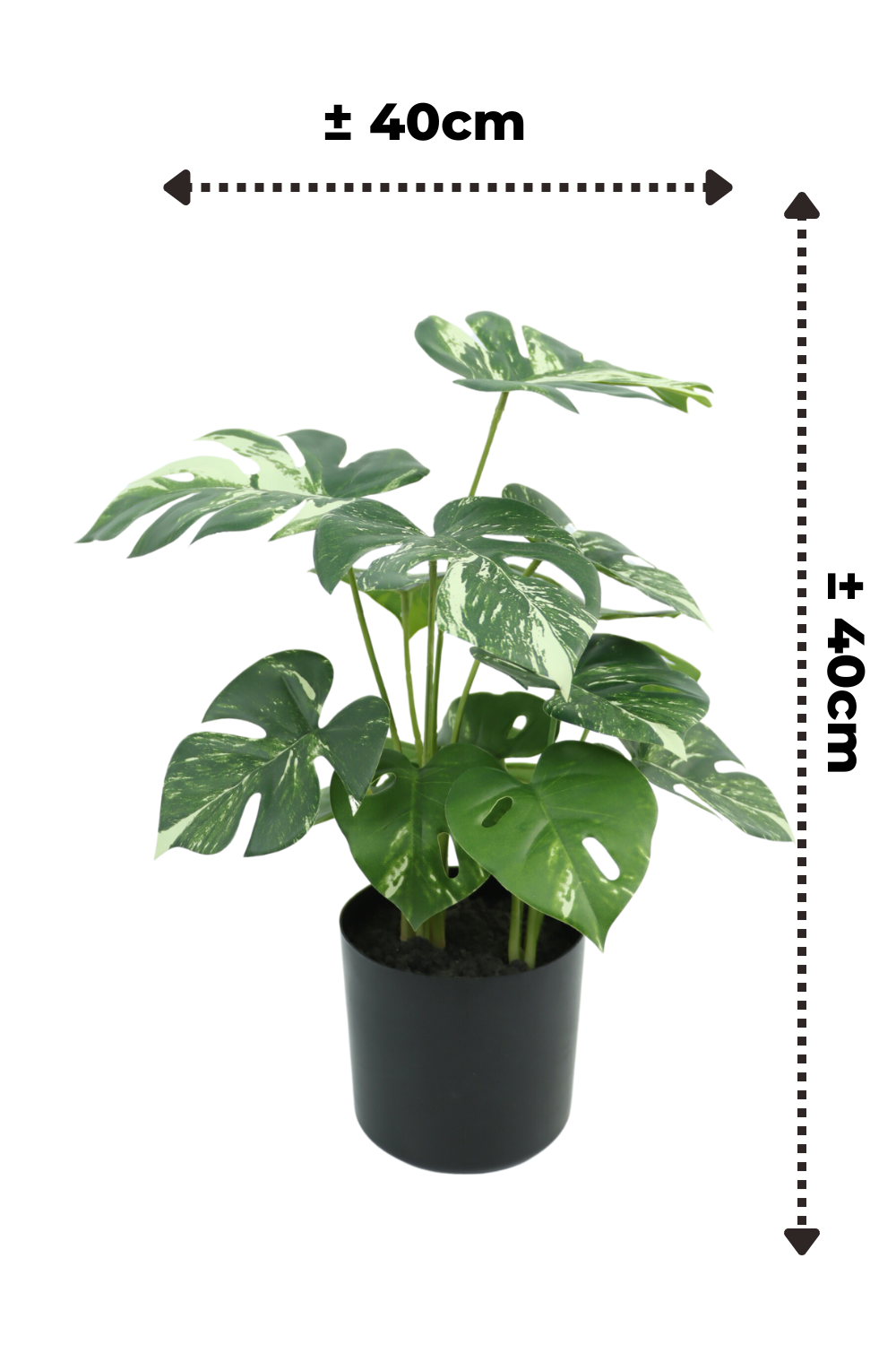 Afmetingen Monstera kunstplant 40cm