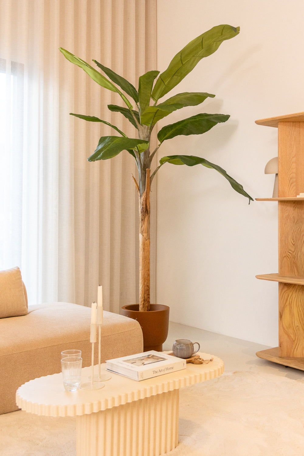 sfeerbeeld kunst bananenplant 210cm