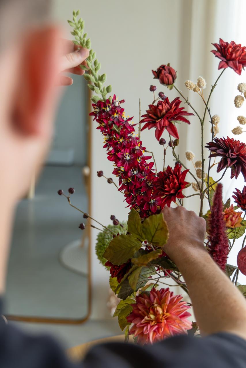 Kunstboeket Burgundy Bliss