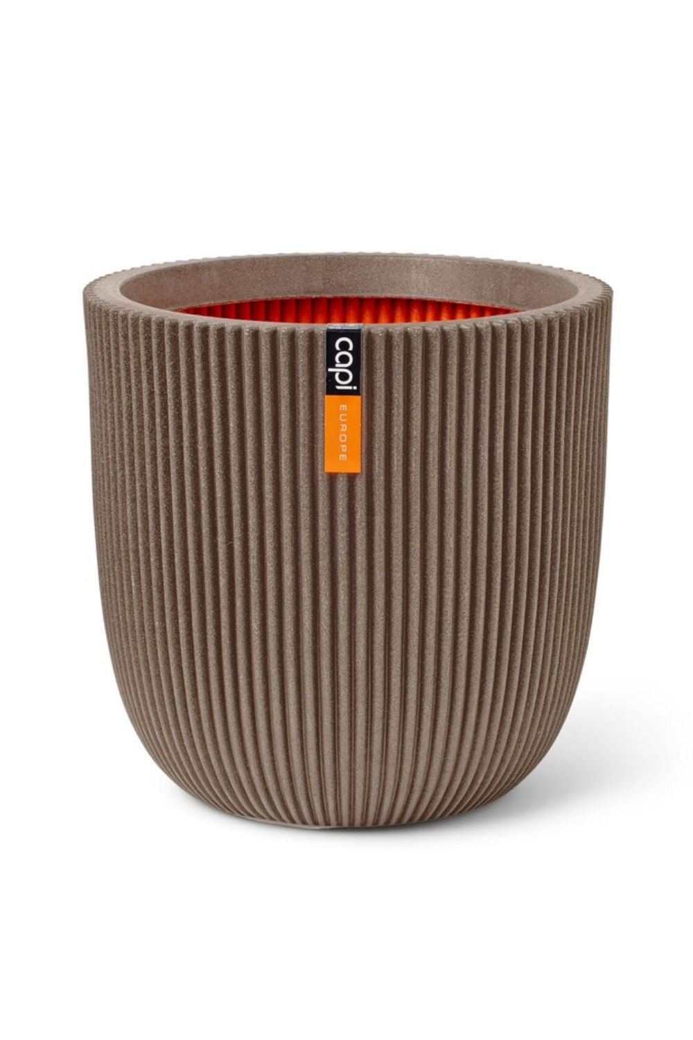 Capi bloempot Groove bol 35x34 warm taupe