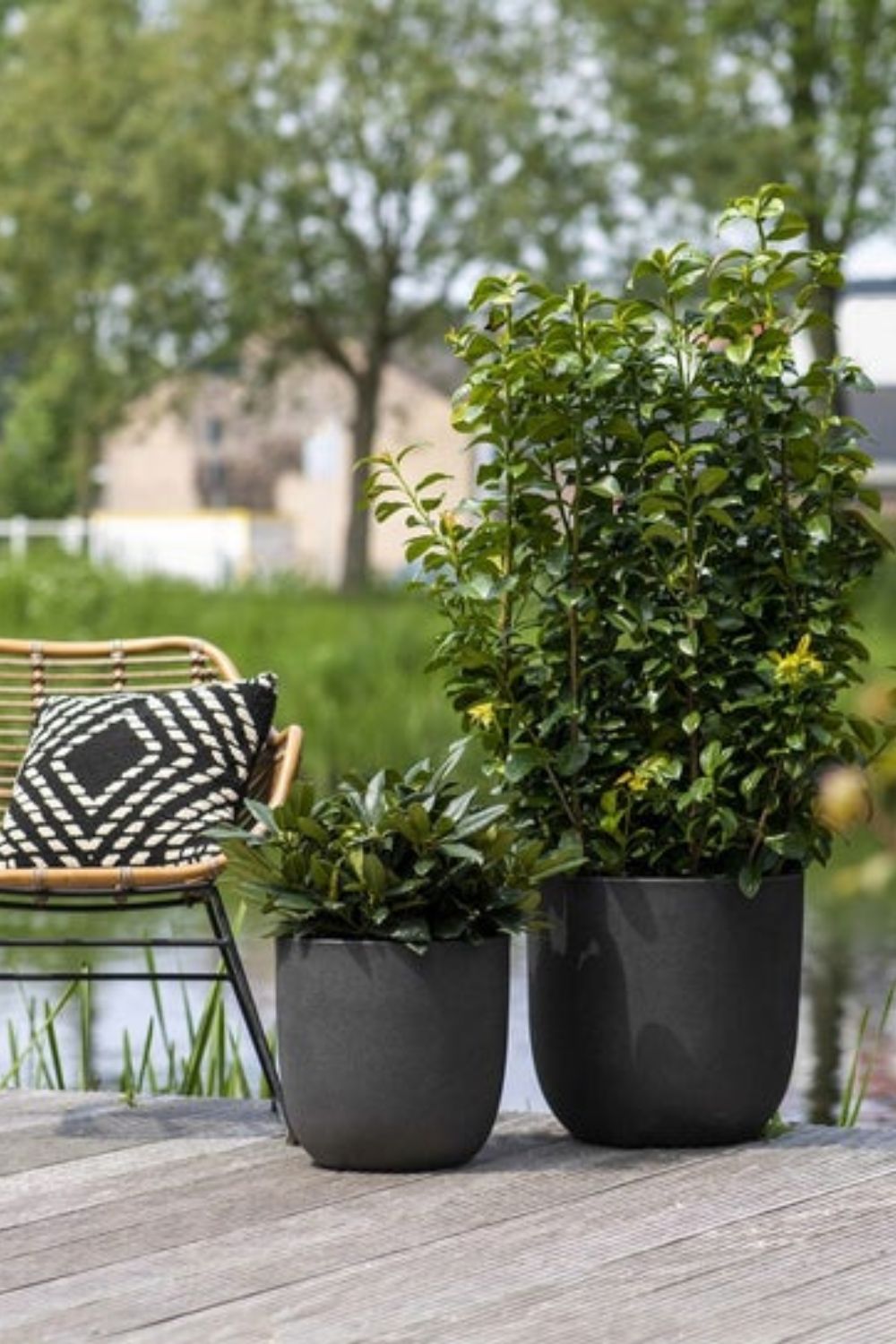 Capi bloempot Smooth bol 35x34 Zwart