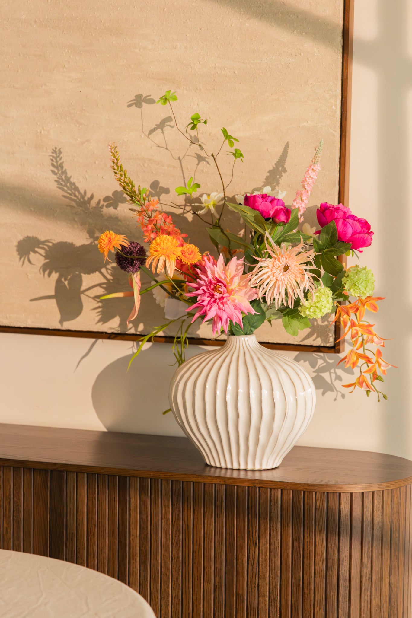 Kunstboeket Coral Cascade