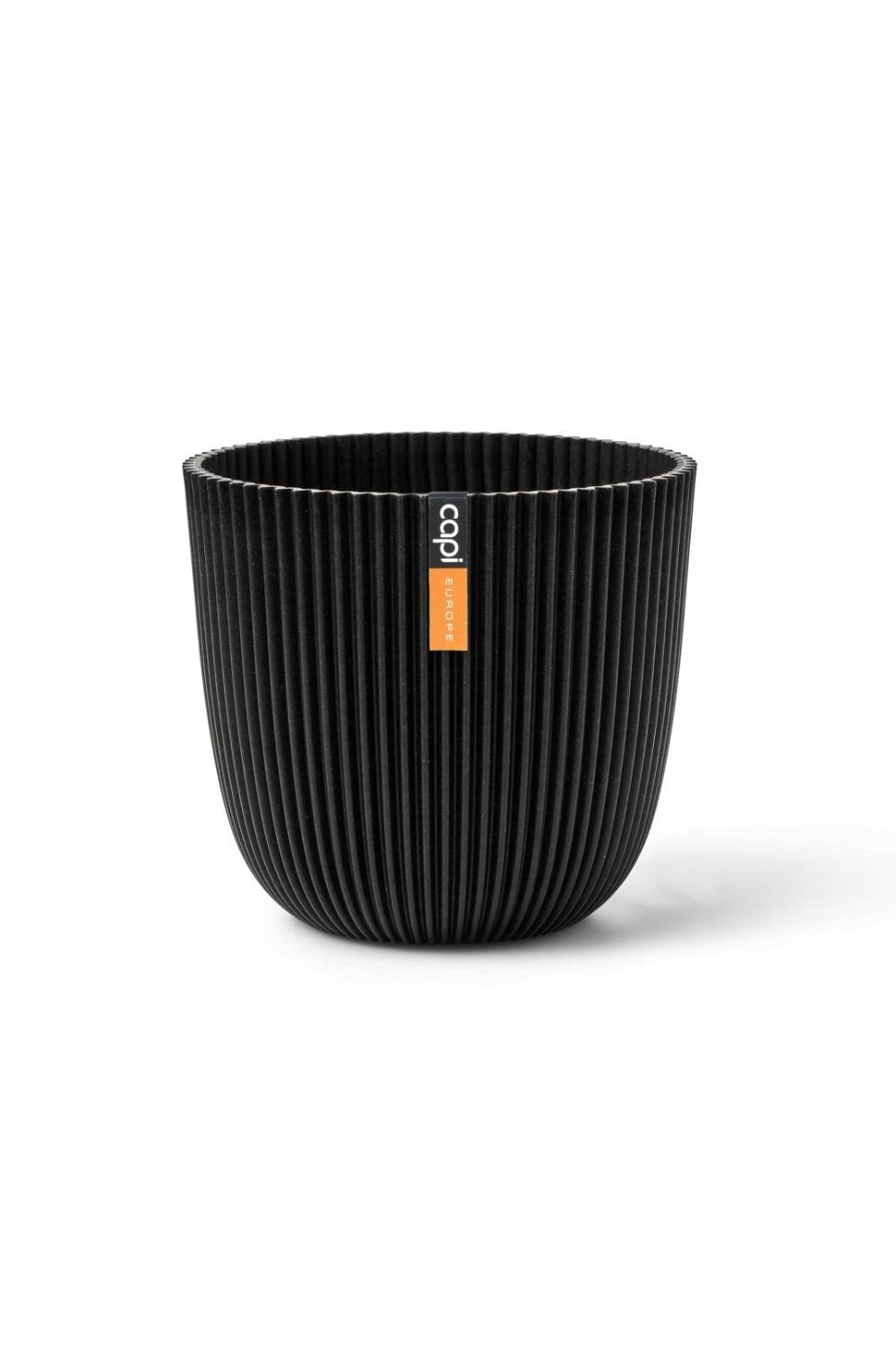 Capi bloempot Groove bol 16,5x15 textiel zwart
