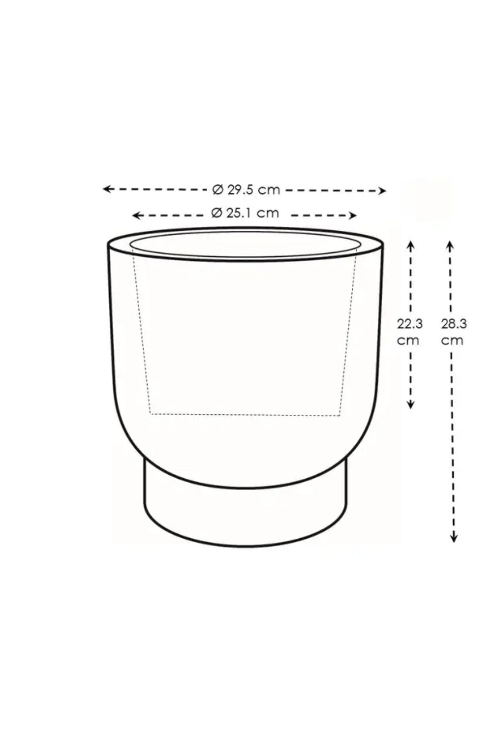 Bloempot Elho Amber grail 30cm Royal Blue