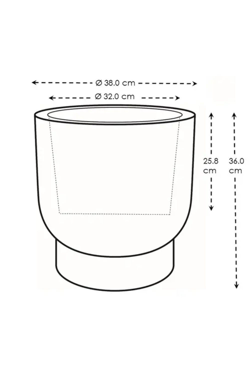 Bloempot Elho Amber grail 38cm Royal Blue