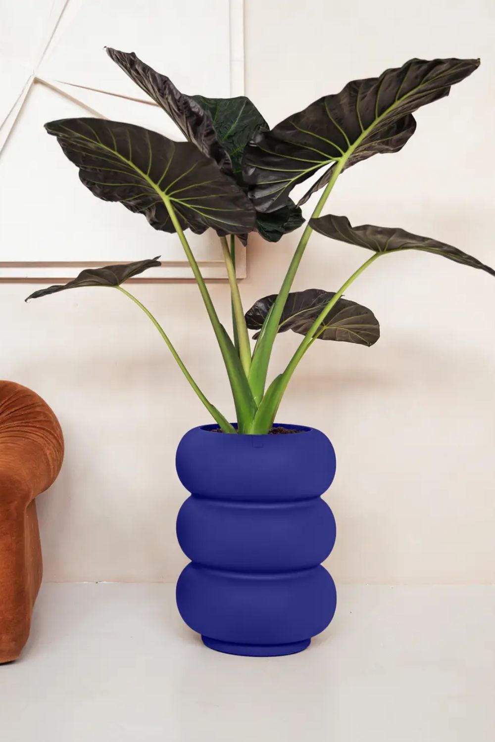 Bloempot Elho Amber roll high 58cm Royal Blue