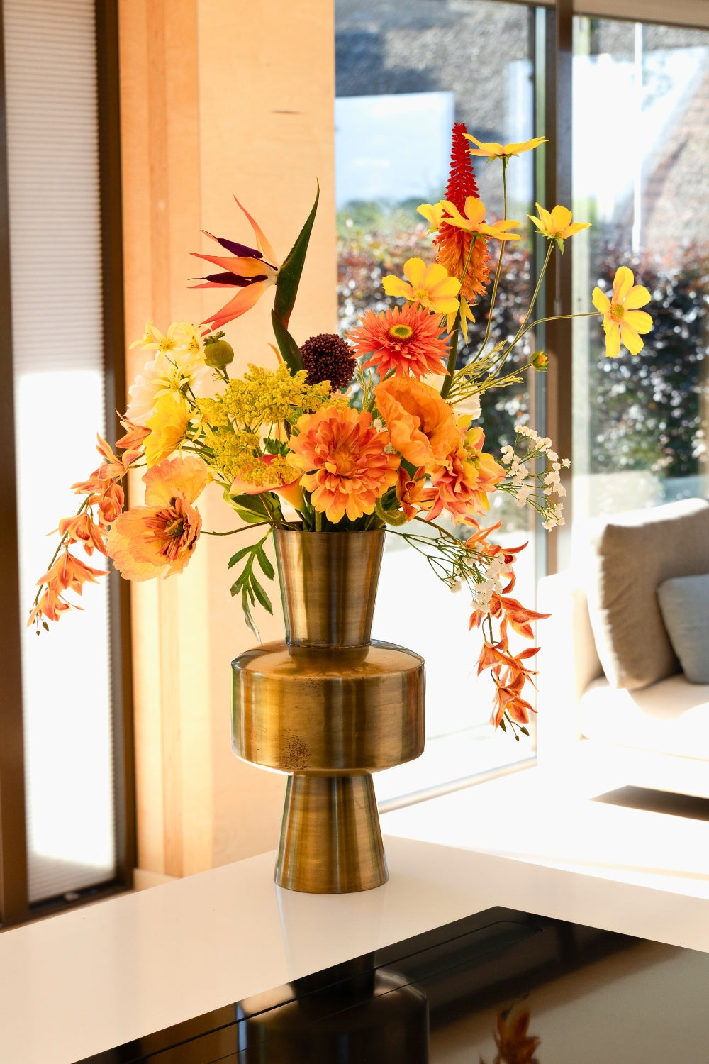 sfeerbeeld 2 Kunstboeket Orange Oasis