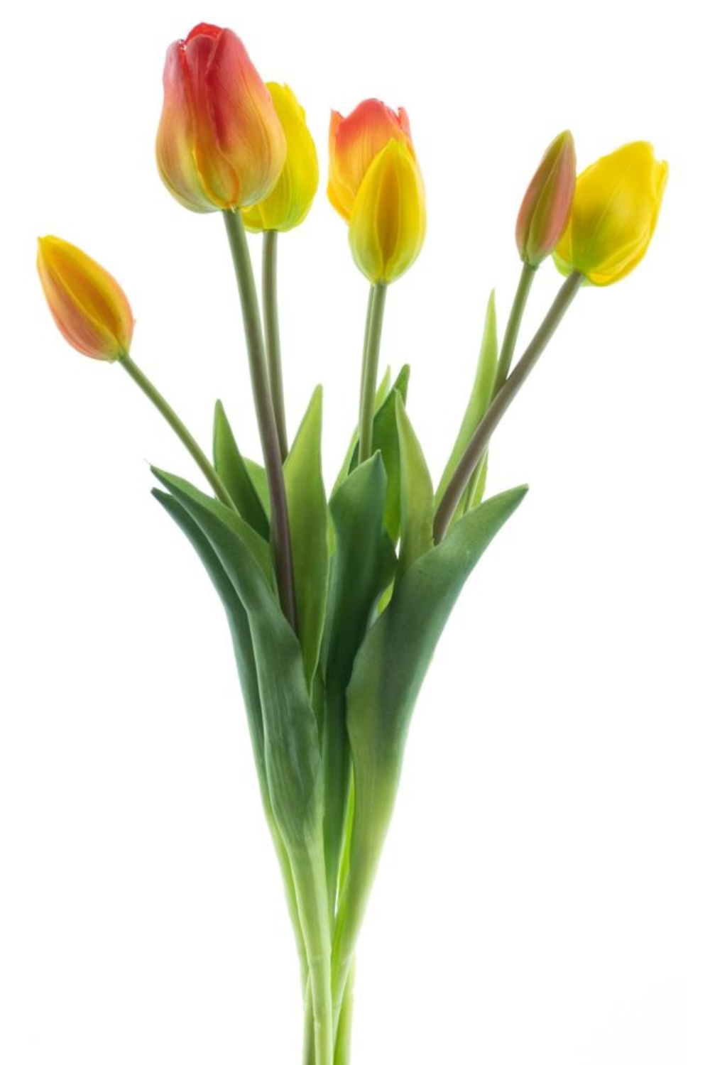 Kunsttulpen 7st. Geel/Oranje 47cm