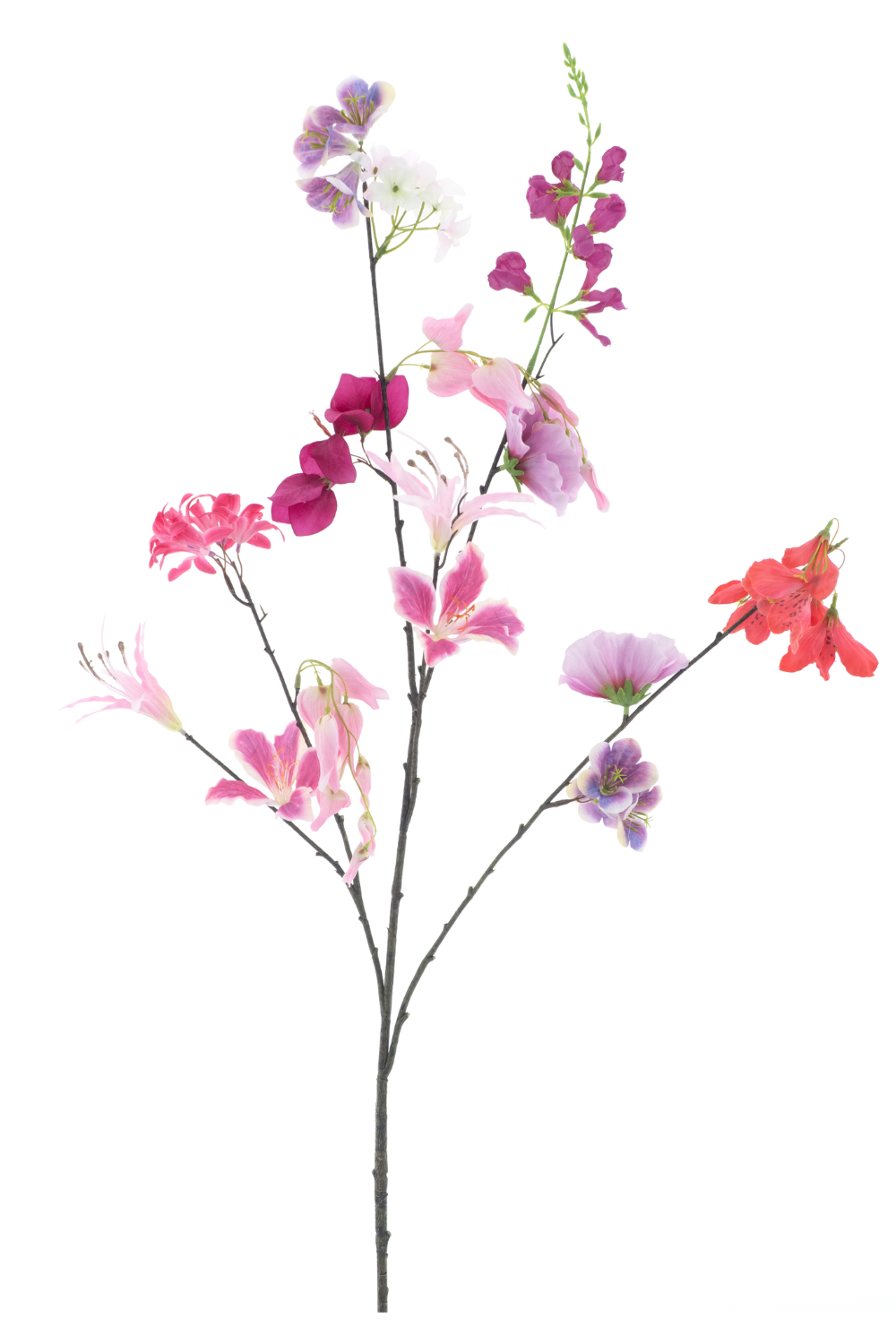 Gemixte Kunstbloementak 119cm Roze