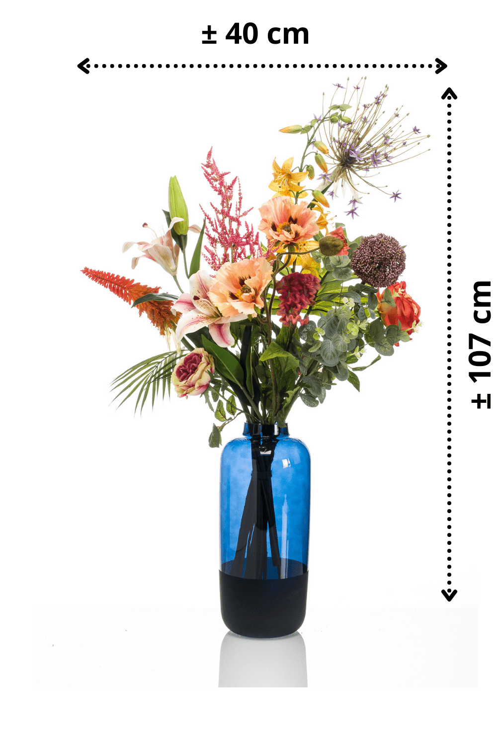 afmetingen Kunstboeket Colourful Rebel