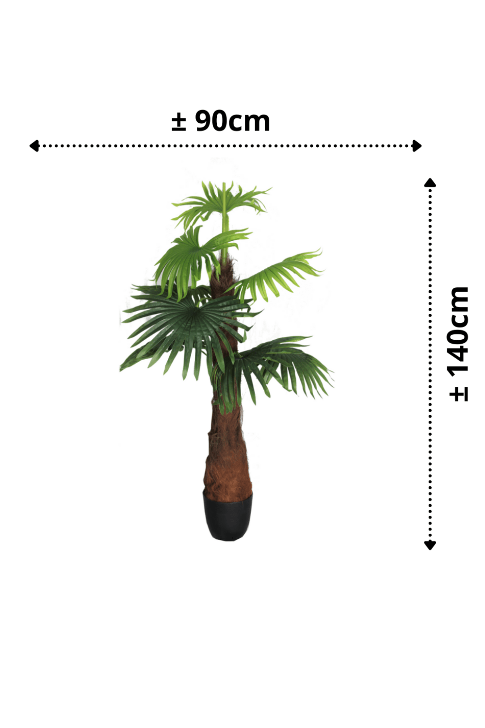 afmetingen Kunstpalm 140cm