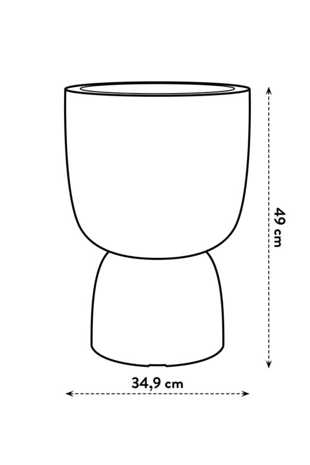 Bloempot Elho Pure Coupe 35 cm Balanced Beige