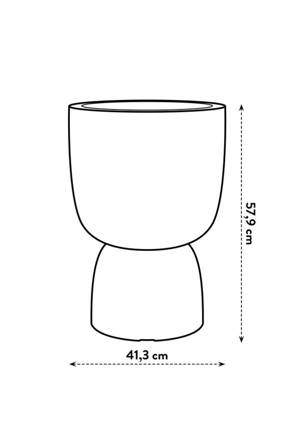 Bloempot Elho Pure Coupe 41 cm Balanced Beige