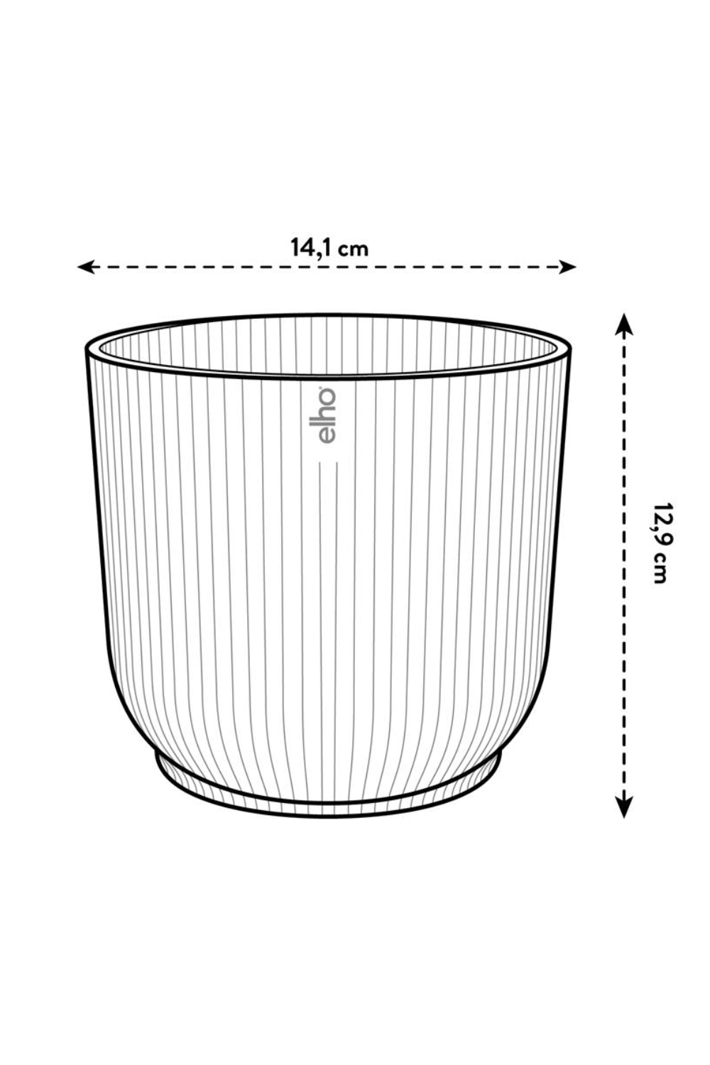 Bloempot Elho Vibes Fold rond 14 cm Deep Blue