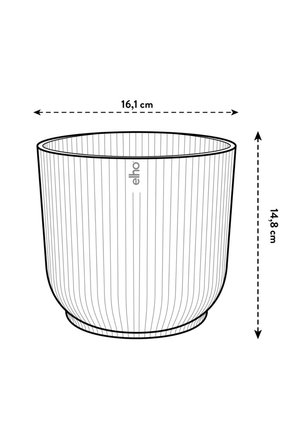 Bloempot Elho Vibes Fold rond 16 cm Butter Yellow