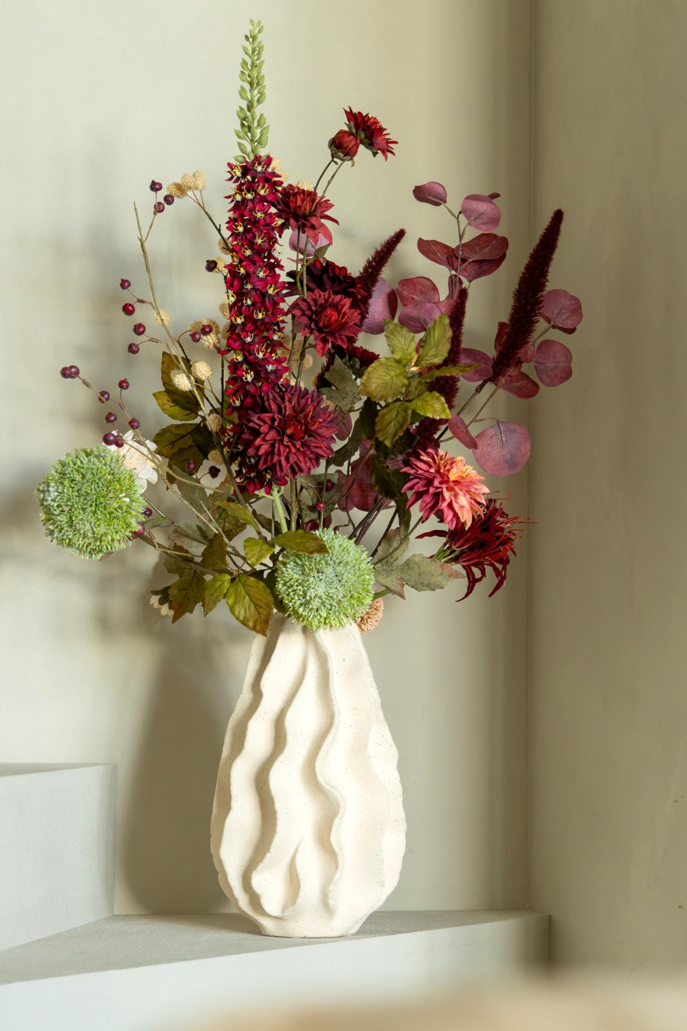 Kunstboeket Burgundy Bliss