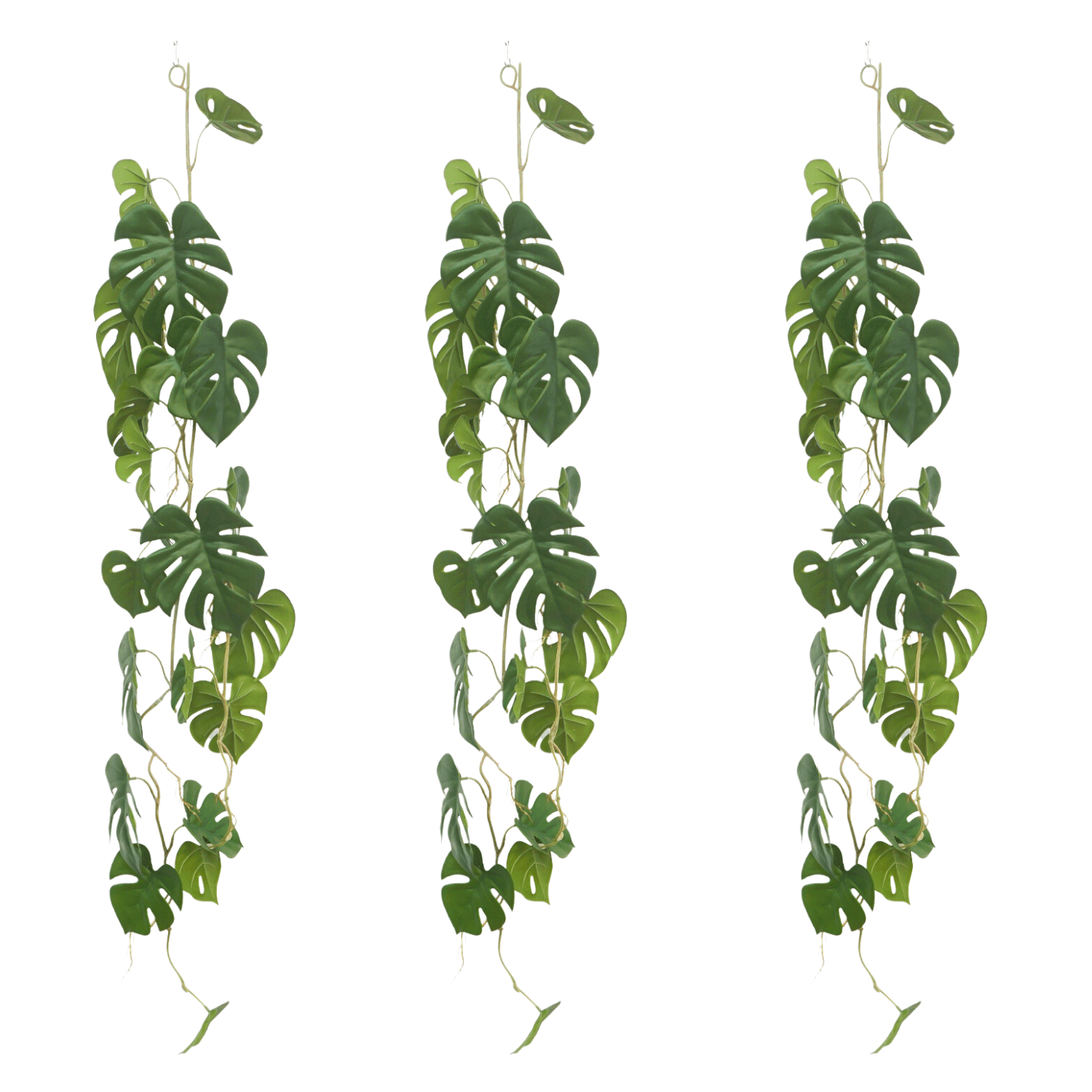 3st. Monstera Kunstslinger 120cm (Guirlande)