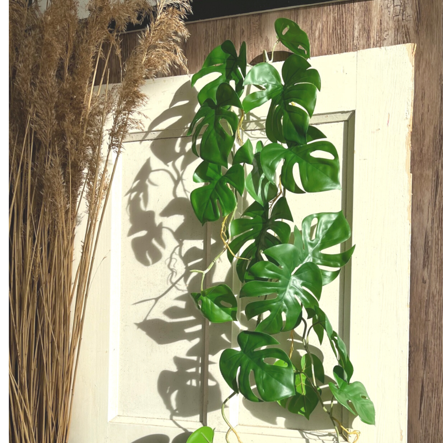 3st. Monstera Kunstslinger 120cm (Guirlande)