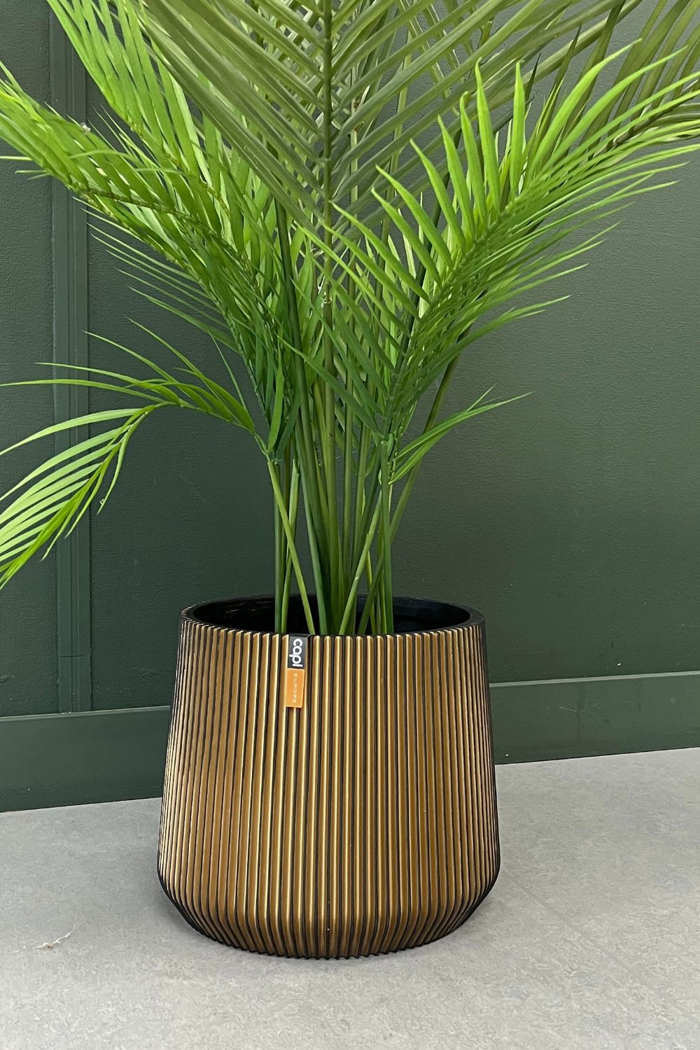 Capi Bloempot Zwart Goud 27x22cm
