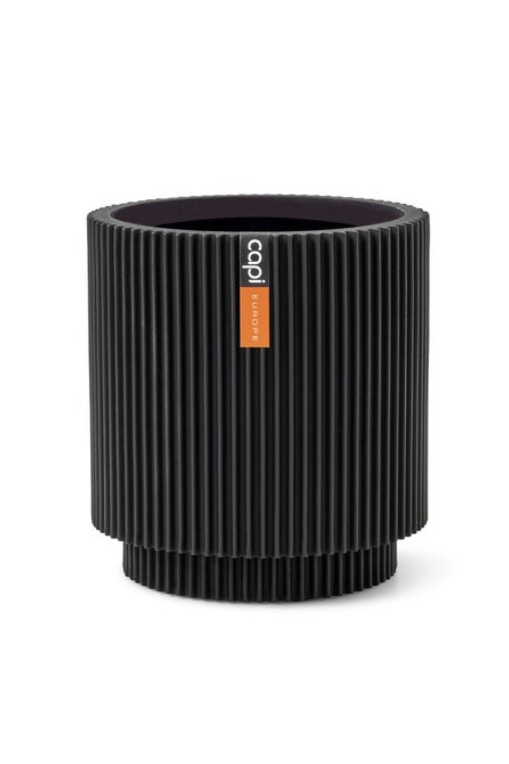 Capi bloempot Groove Cylinder 19x21 zwart