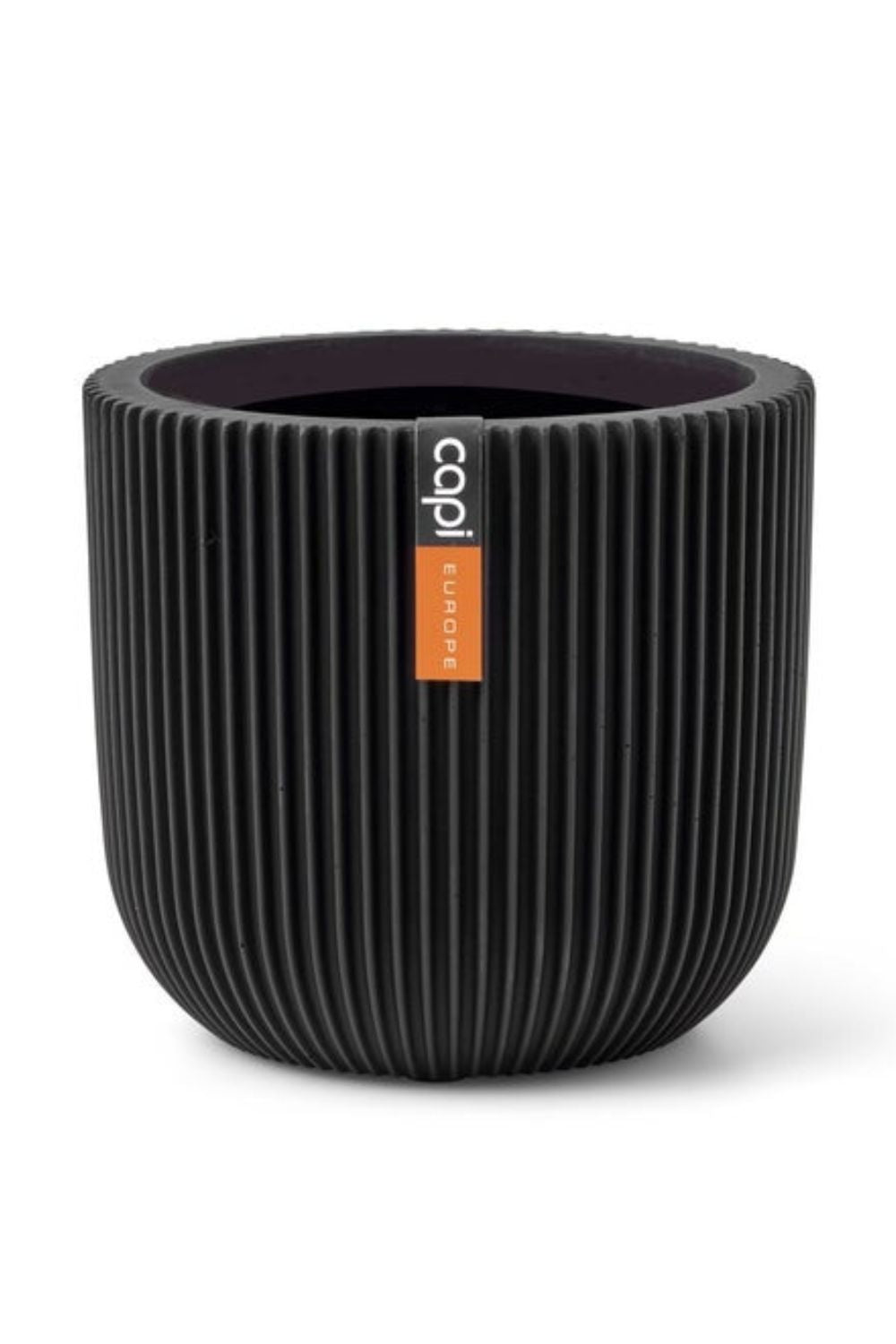 Capi bloempot Groove bol 24x21 zwart