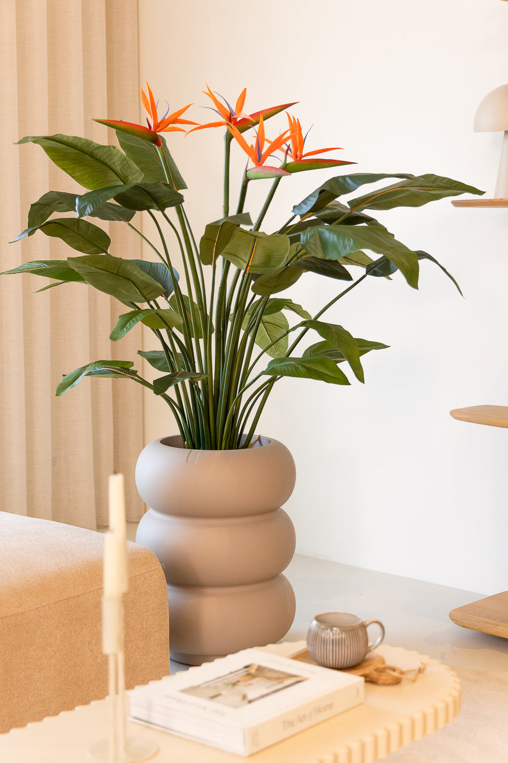 sfeerbeeld strelitzia kunstplant 120cm